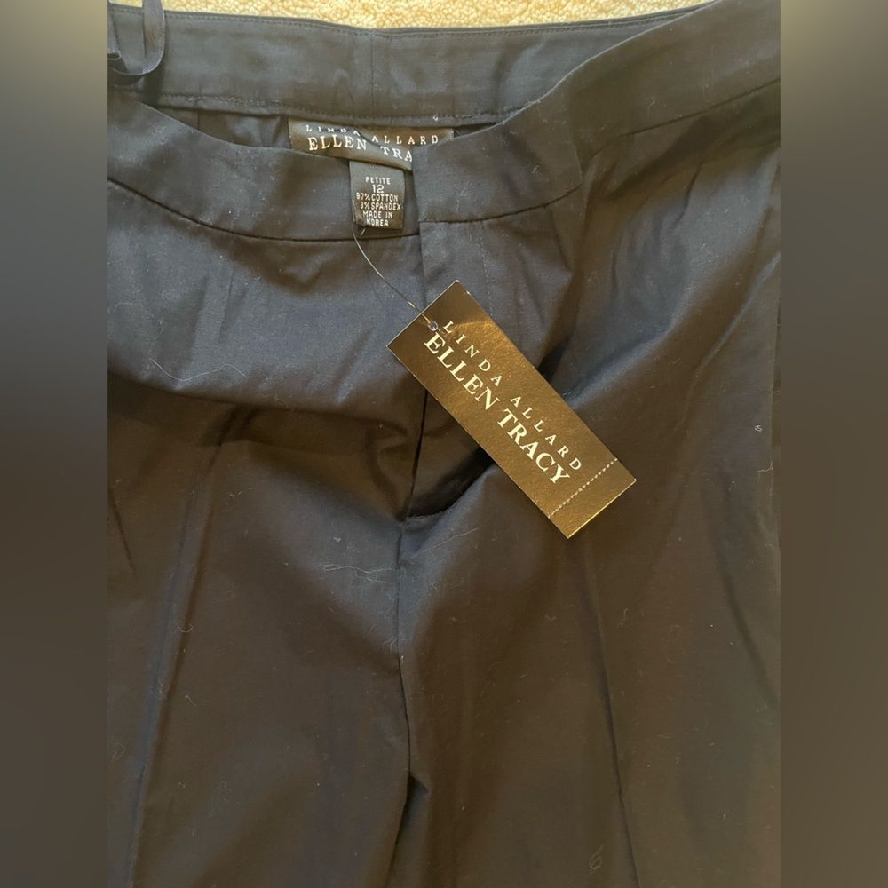 Ellen Tracy Black Dress Pants Tapered Fit - Picture 2 of 2